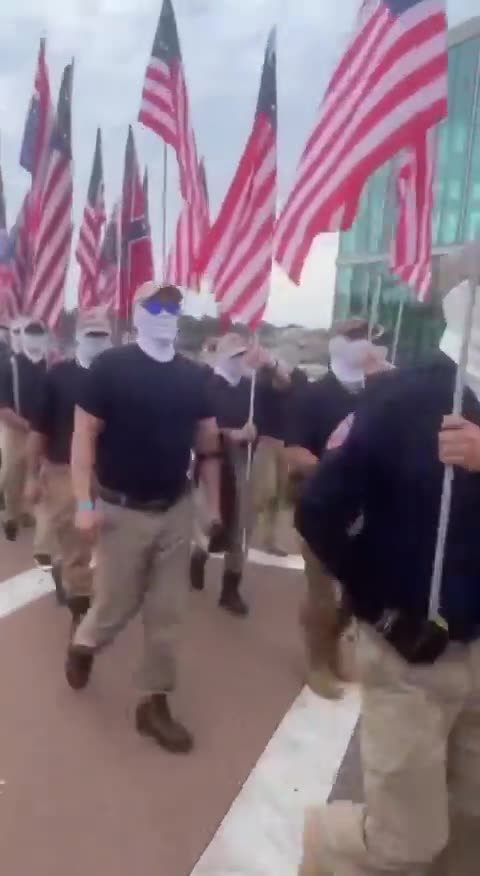 FEDS on Parade 2 - Patriot Front members are marching through downtown Tennessee