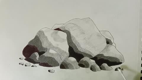 Easy Rocks Drawig Ideas Pencil Sketch Ideas with Rocks #3