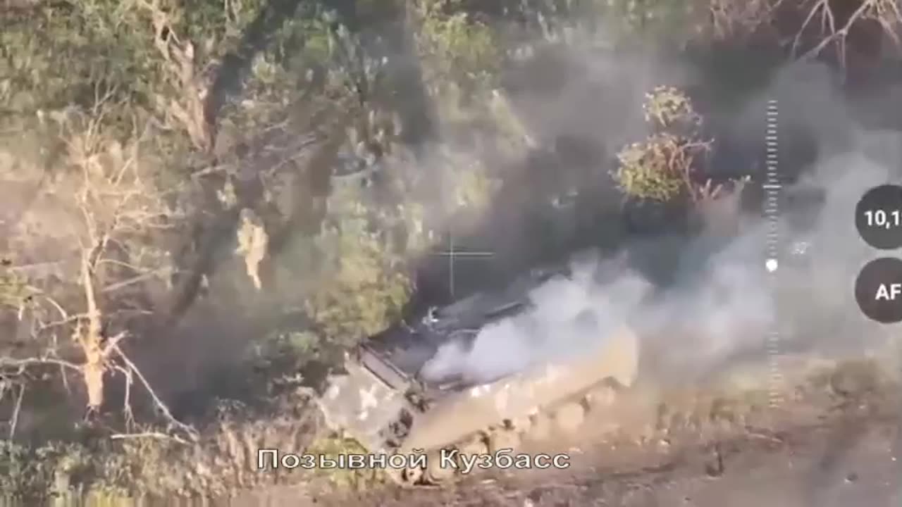 Russian strike on a Ukrainian M113 "armored personnel carrier