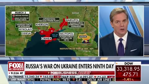 Bill Hemmer tracks Russian movement in Ukraine as war enters day nin