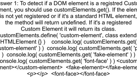 Detect if dom element is custom web component or html element