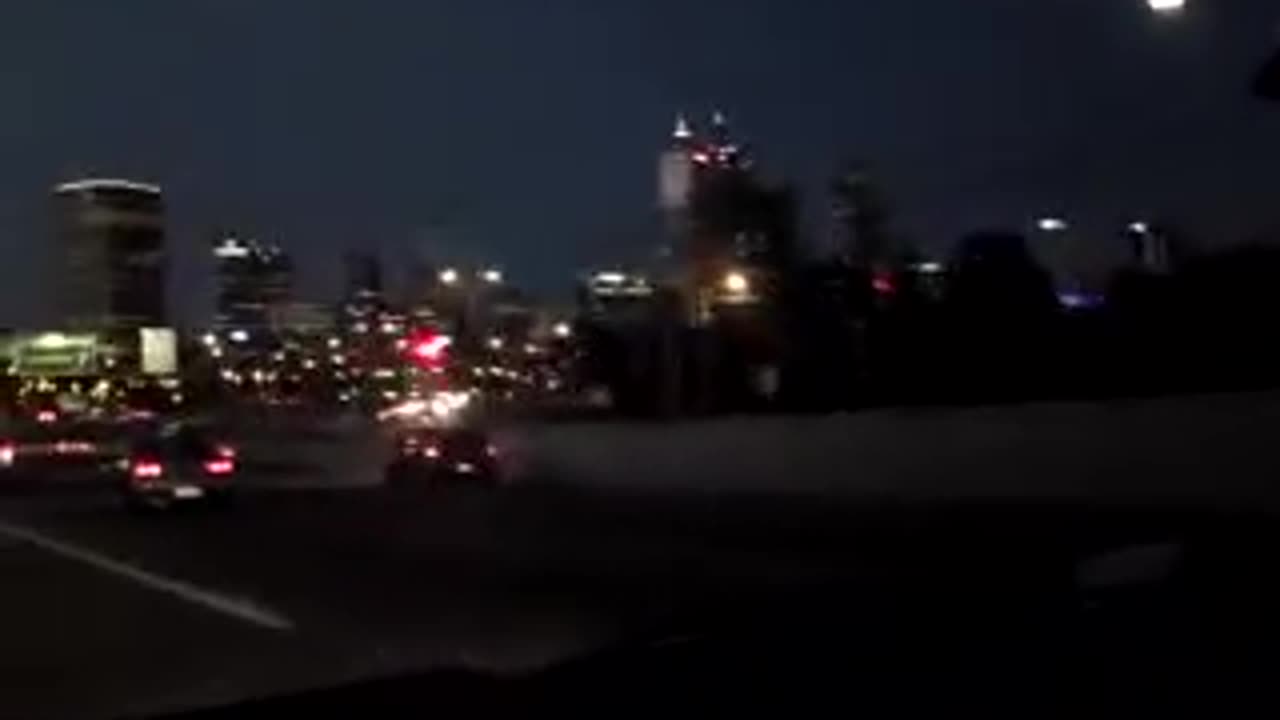 Kwinana Freeway (Northbound) And Perth City At Twilight