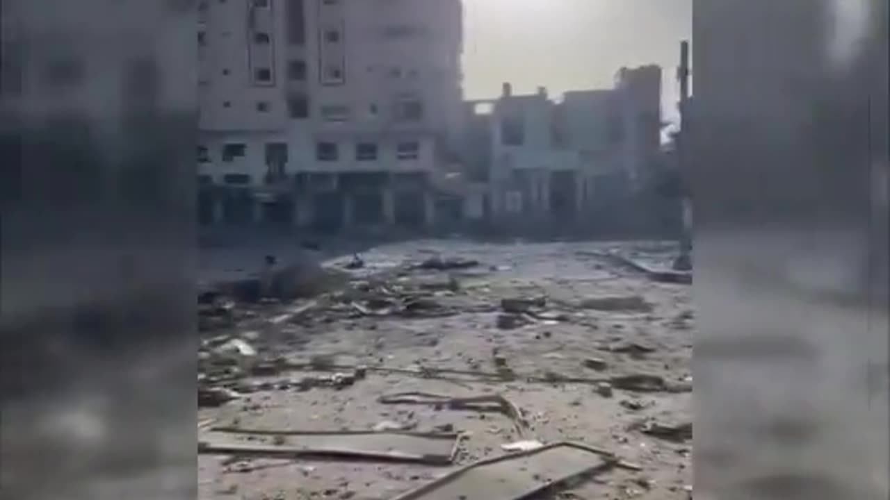 Aftermath of Israeli airstrikes and artillery shelling