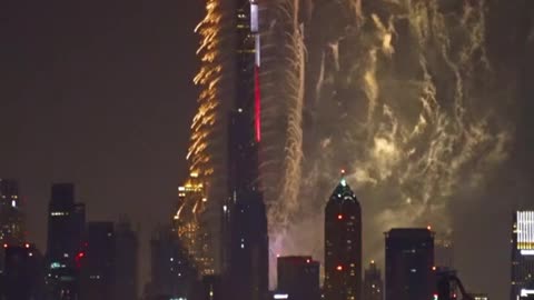 dubai, burj khalifa at new year