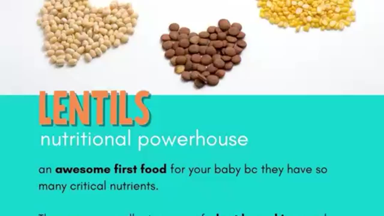 Lentils- plant based Iron & Protein for baby and Toddlers