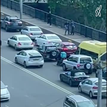 Tbilisi - man with Russian Flag Attacked