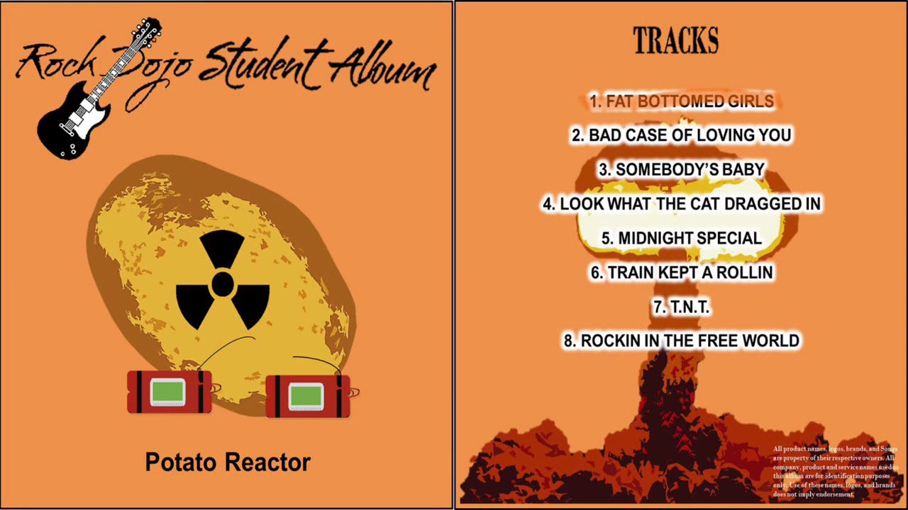 Rock Dojo Student Album #19 “Potato Reactor”: Fat Bottomed Girls (Queen Cover) Track 1