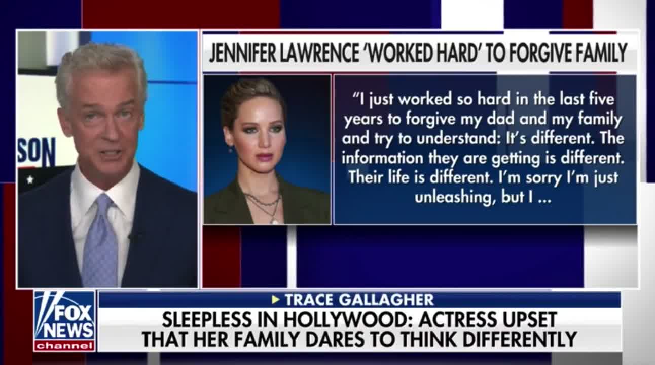 Tucker reacts to Jennifer Lawrence saying she has nightmares about him