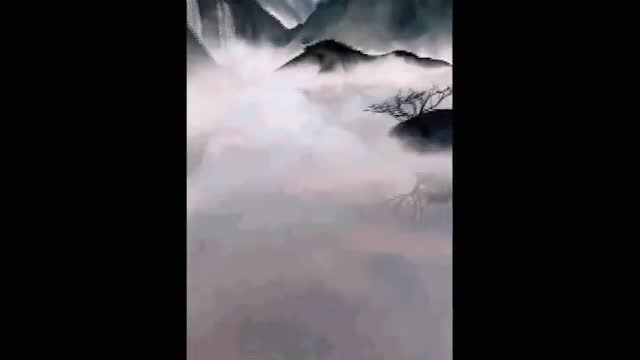 Special effects display of classical paintings through the modern spiritual Era