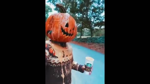 Pumpkin Spice Latte Man Rides Skateboard Down Hill and Dumps Coffee On Himself
