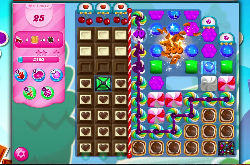 Candy Crush Level 8617 (No Boosters) 1/22/21 version