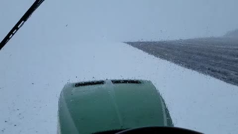 FARMING: Fertilizing in the Snow.