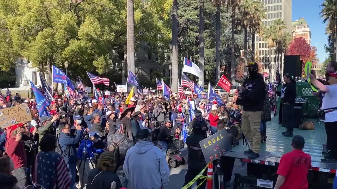 StopTheSteal _ California State Capitol Protest Sacramento, CA Week 4 November 28, 2020 IMG 2801