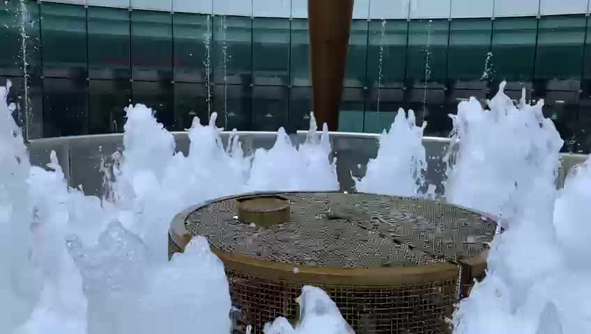 You'll get wet in this beautiful water fountain but it's worth it!