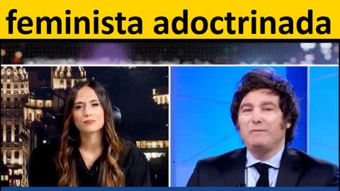 Milei le contesta a una feminista adoctrinada