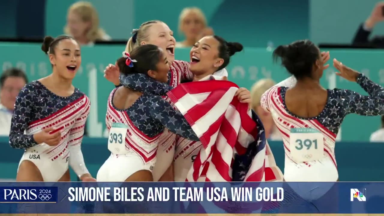 Team USA takes gold in women's gymnastics