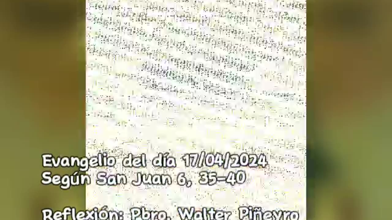 Evangelio del día 17/04/2024 según San Juan 6, 30-35 - Pbro. Walter Piñeyro