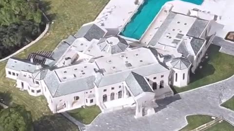MASSIVE house with cross pool in California