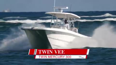 Boat smashing the waves