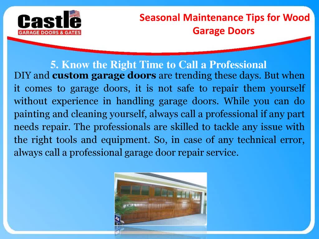 Seasonal Maintenance Tips for Wood Garage Doors