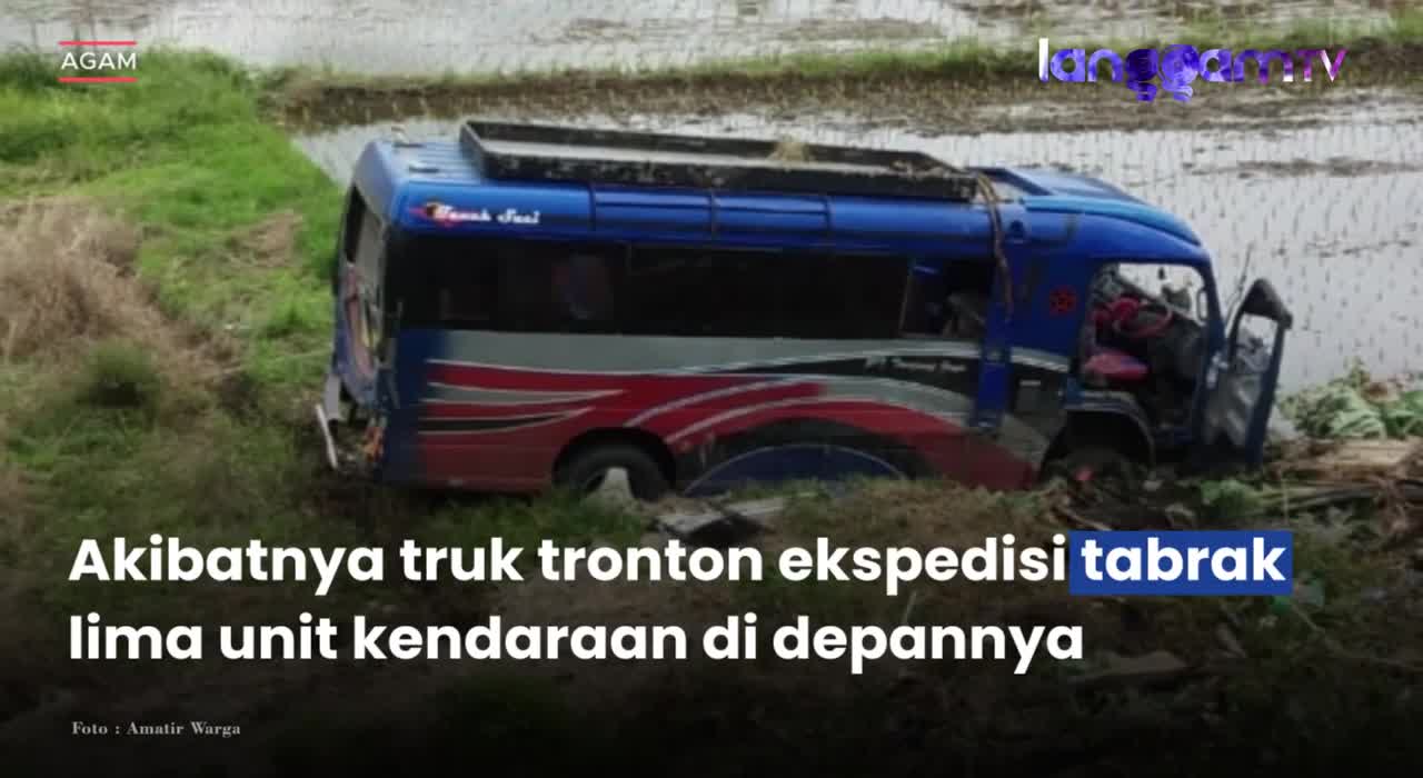 Kecelakaan Beruntun di Jalan Raya Padang-Bukittinggi