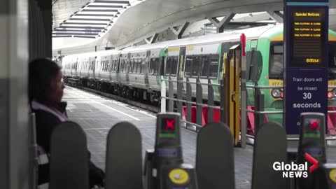 London railway strikes bring trains to standstill and picket lines to stations for 2nd day