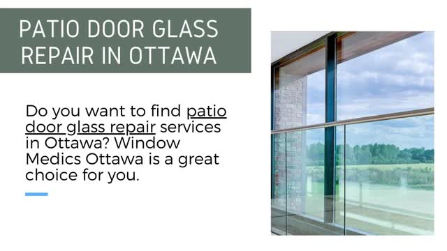 Patio door glass replacement Ottawa