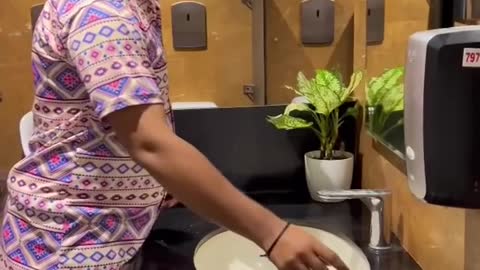 Airport toilet