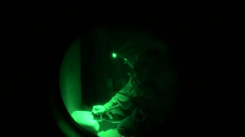 Attached is night-vision footage of the division's engineering operations: