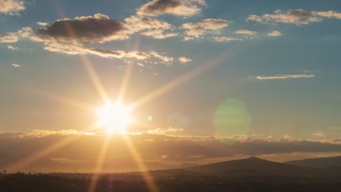 mountain sunrise scenery