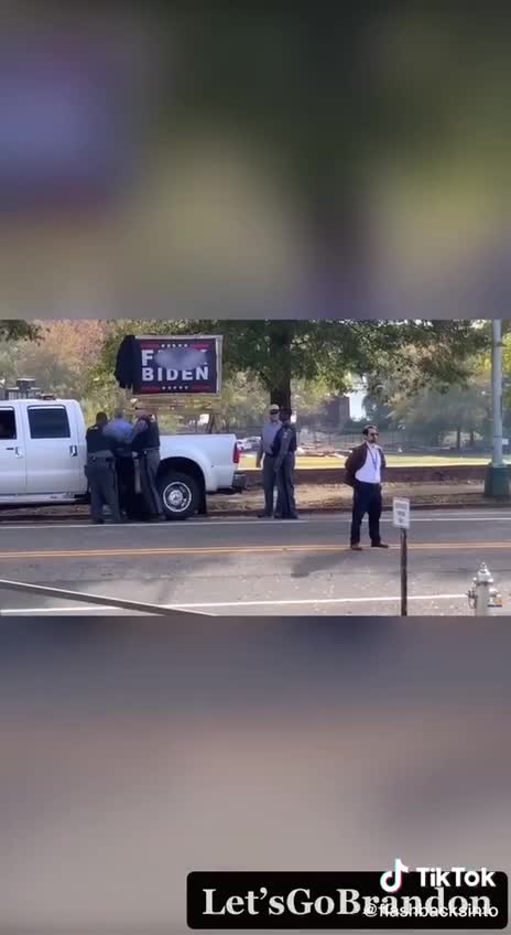 Fuk Biden cover up man gets arrested