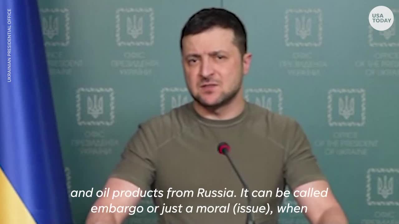 Zelenskyy calls for harsher sanctions, boycotts against Russia