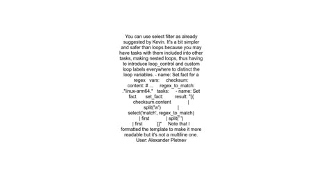 Ansible Extract string from multiple lines fact