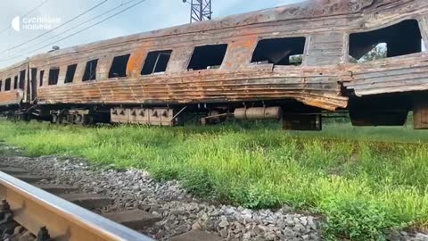 More footage of the train at the Chaplino railway station
