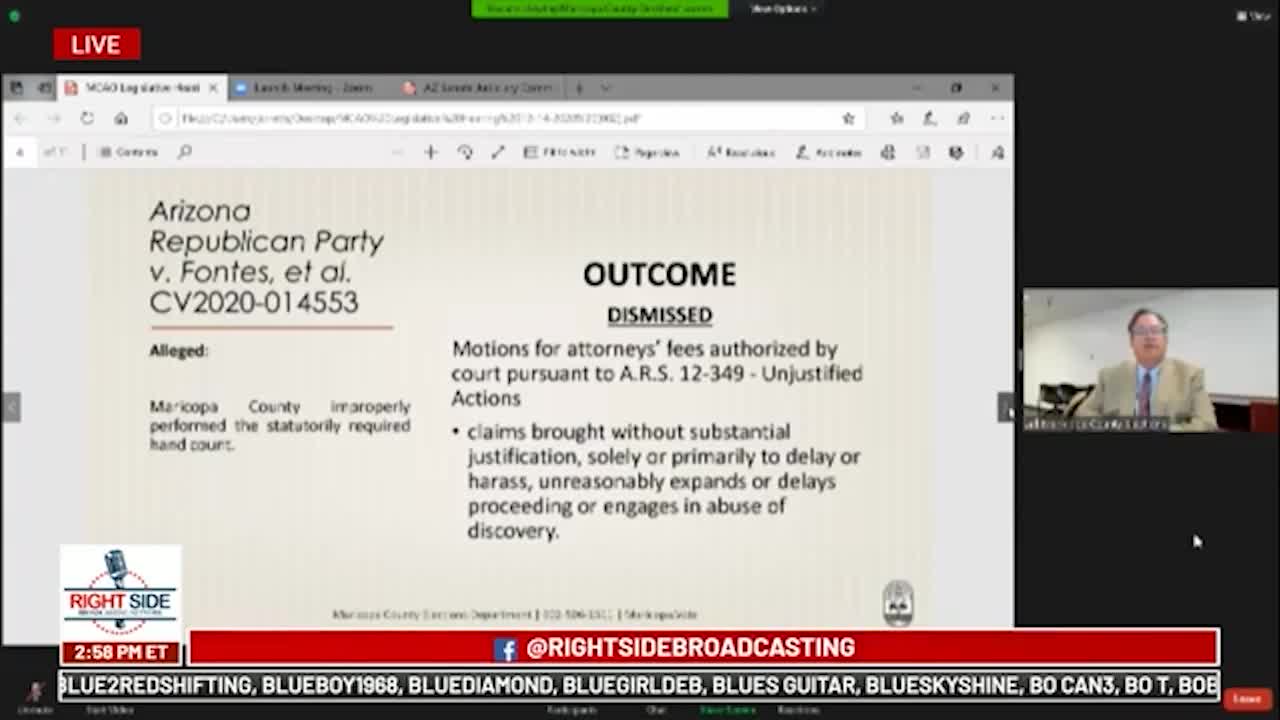 Part 13, Arizona State Senate Judiciary Holds Hearing on Election Fraud,12/14/20.