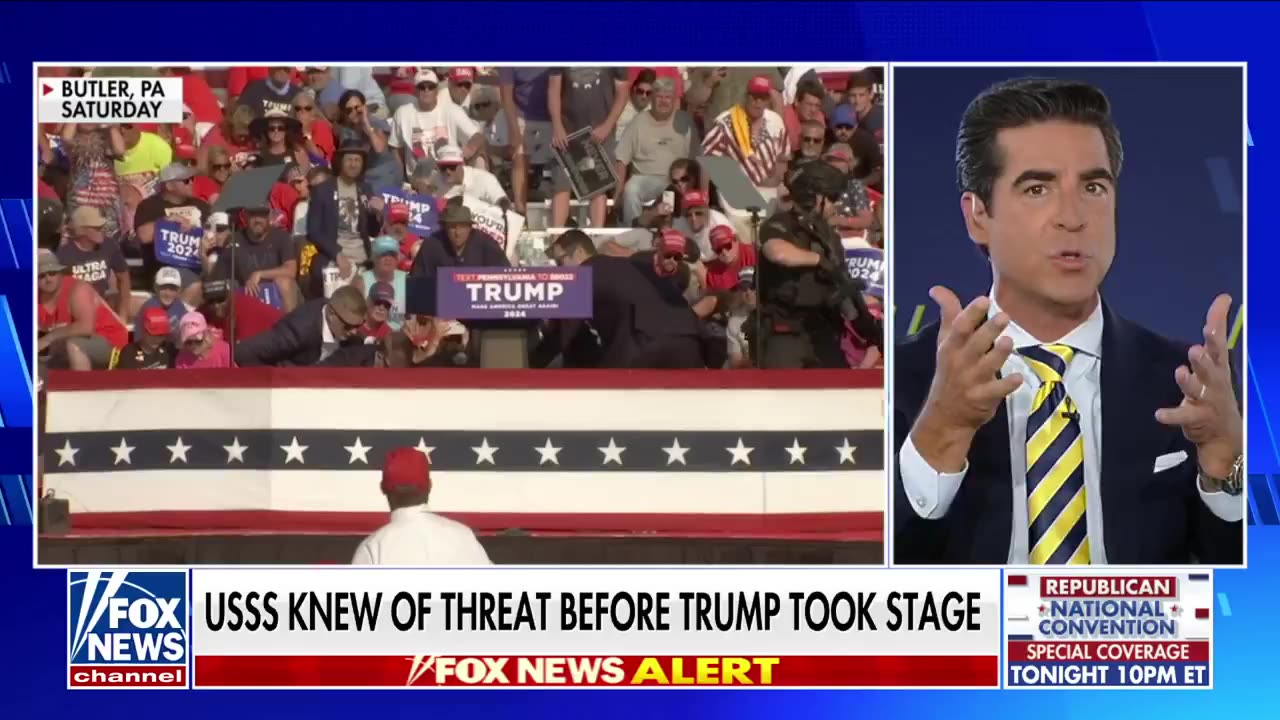 The Secret Service didn’t react when locals radioed in the threat. -Jesse Watters