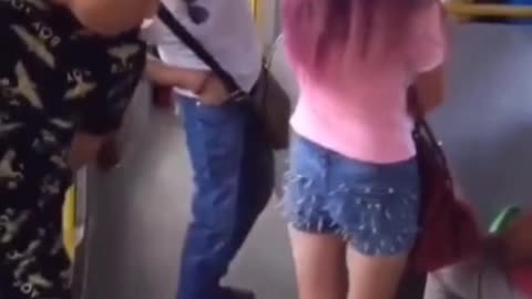 Funny seen, when she want more space