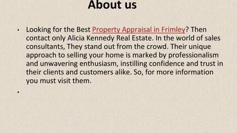 Get The Best Property Appraisal in Frimley.