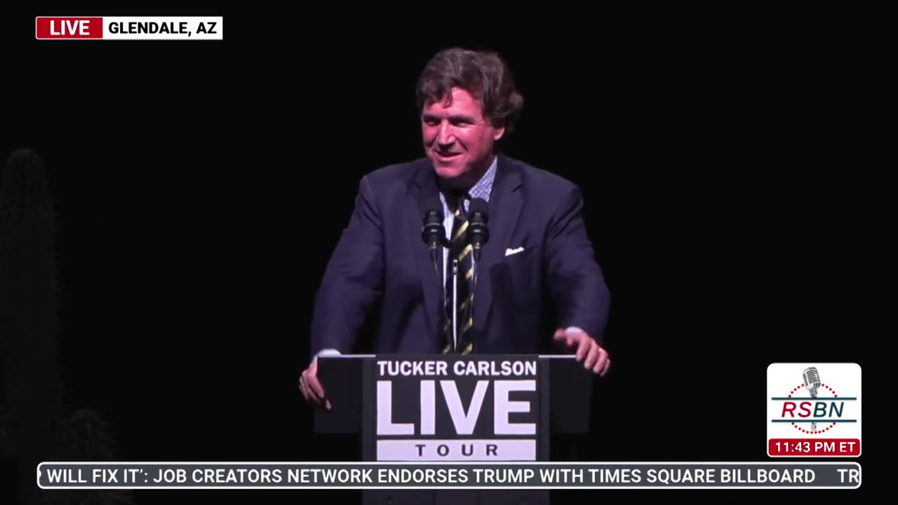 Tucker Carlson Speaks at Trump Rally in Glendale, AZ (Full Speech)