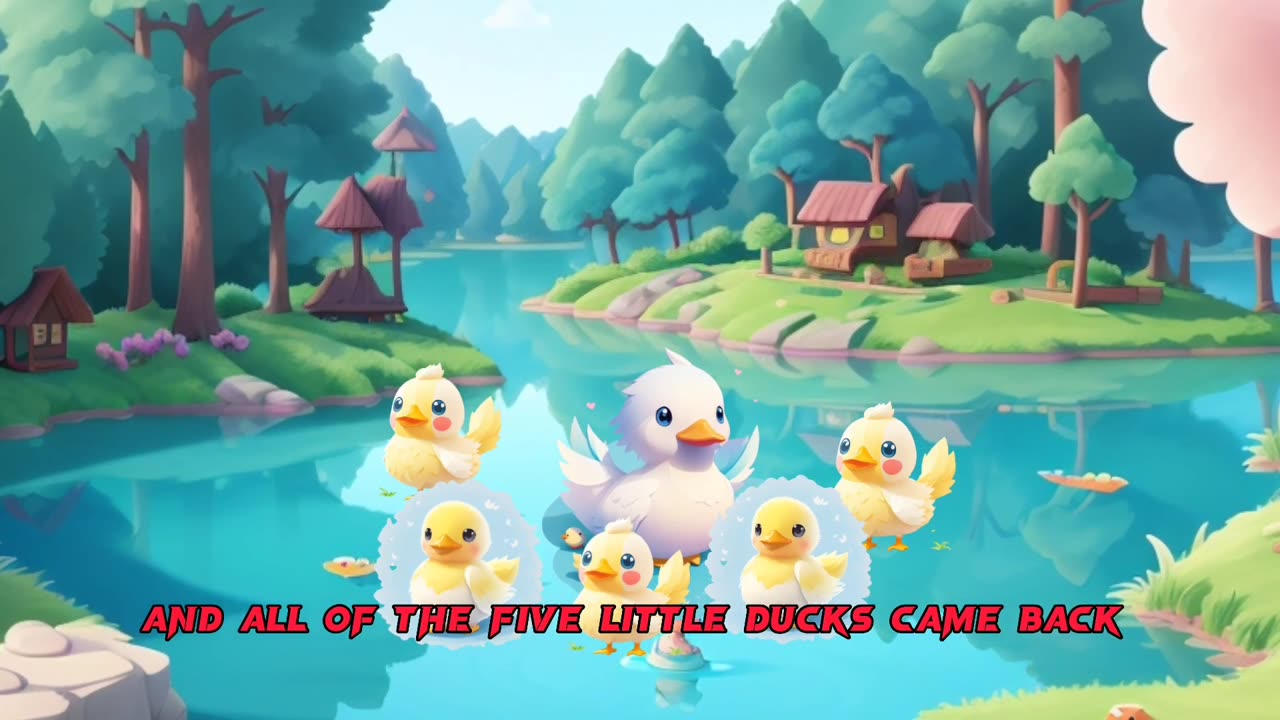 learn English numbers and the story of the five little ducks - nursery rhymes and songs #song #duck