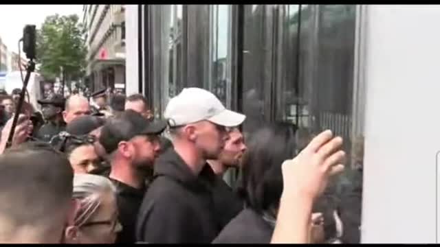 Anti Vax Protestors Entering ITN Headquarters