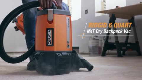 RIDGID? 6 Quart NXT Dry Backpack Vac