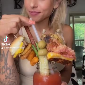 I think having a whole buffet attached to my drink is wild