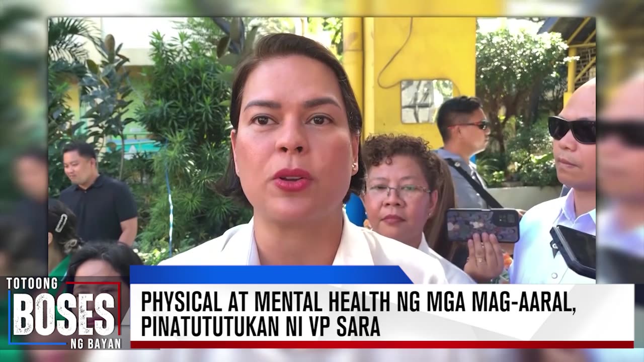 Physical at mental health ng mga mag-aaral, pinatututukan ni VP Sara