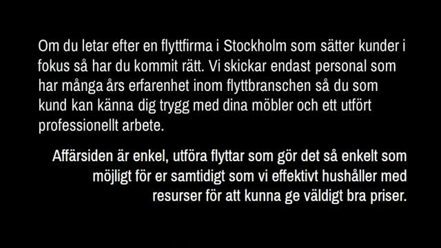 flyttfirma stockholm priser