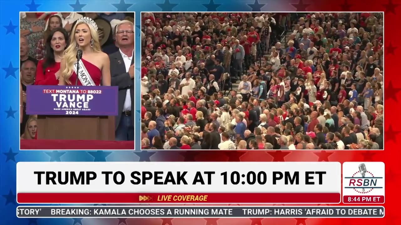 The National Anthem at the Montana Trump Rally