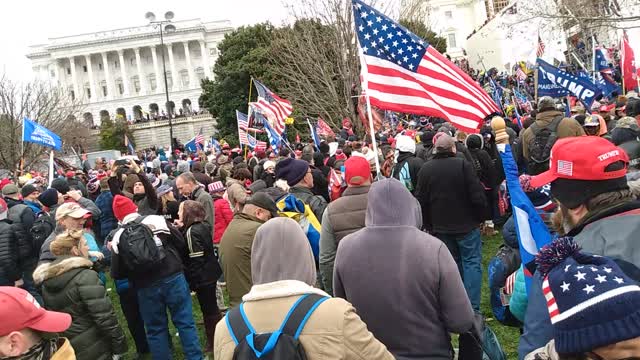 Lawn of Congress crowd, 6th January 2021.