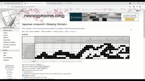 Nonograms - Sleeping Woman