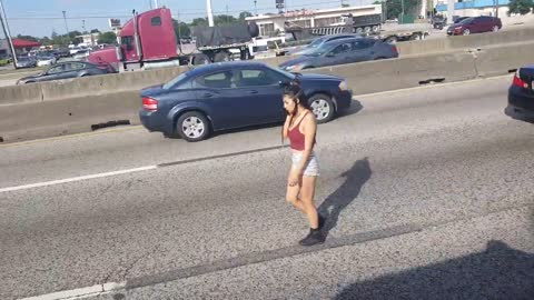 Strolling On The I-45 North In Texas
