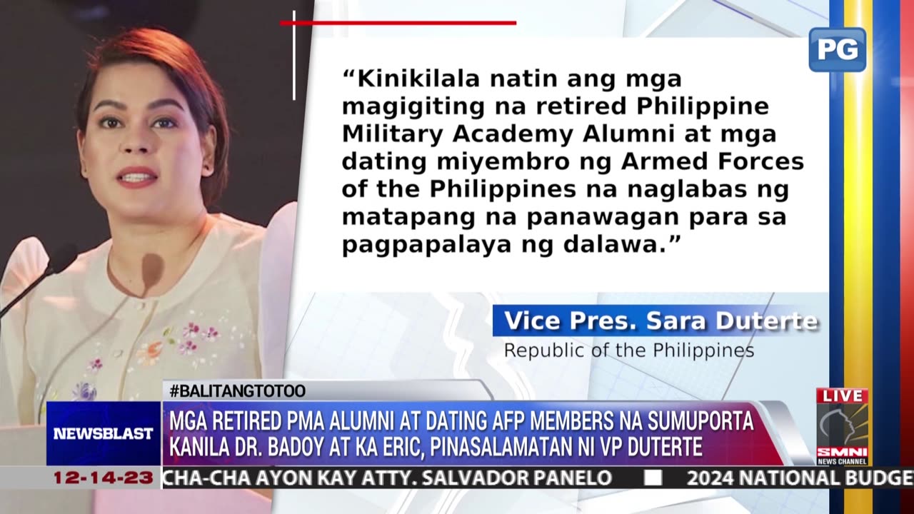 Katapangan nina Dr. Badoy at Ka eric, kinilala ni VP Sara Duterte